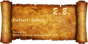 Rafael Bence névjegykártya